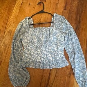 Hollister Blue Blouse Top